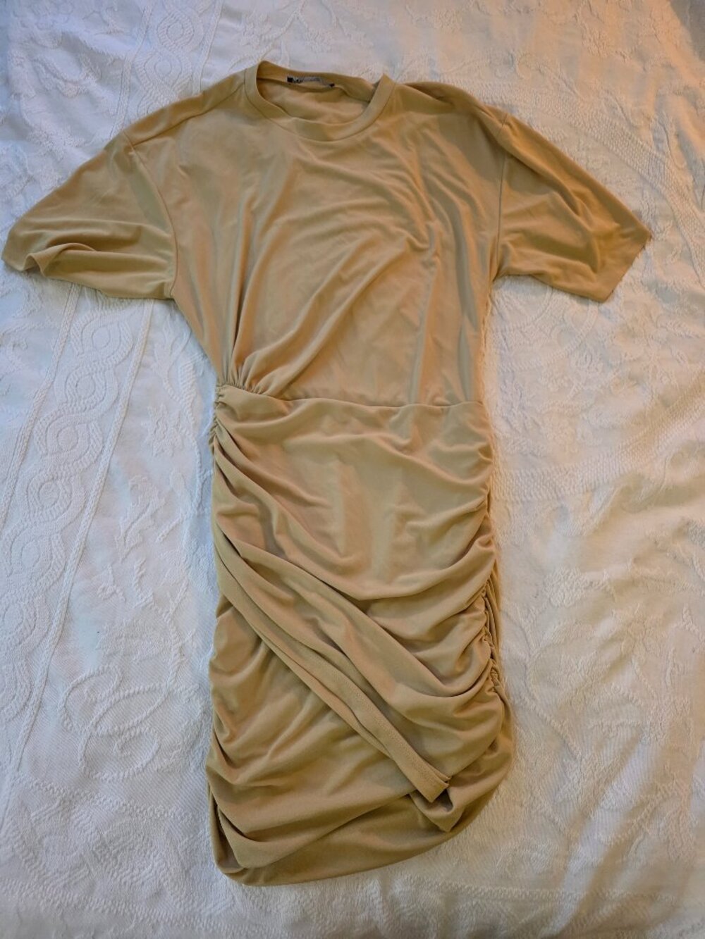 Zara Draped mini t-shirt dress